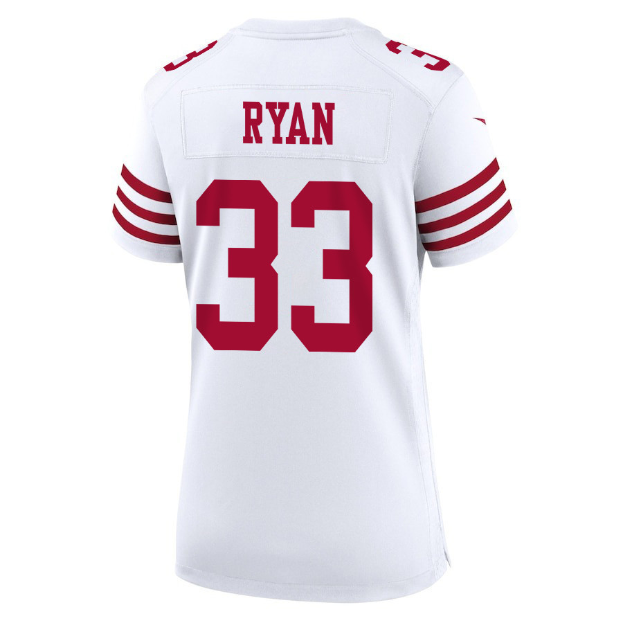 Logan Ryan 33 San Francisco 49ers Super Bowl LVIII Patch Game Women Jersey - White