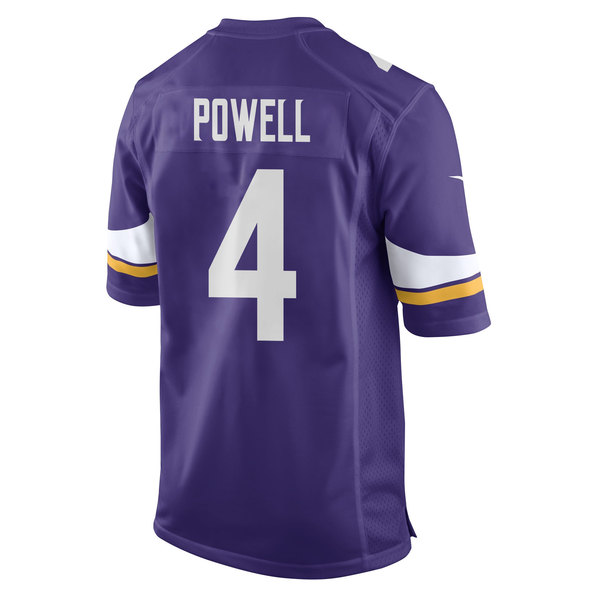 Brandon Powell 4 Minnesota Vikings Super Bowl LIX New Orleans Patch Game Men Jersey - Purple