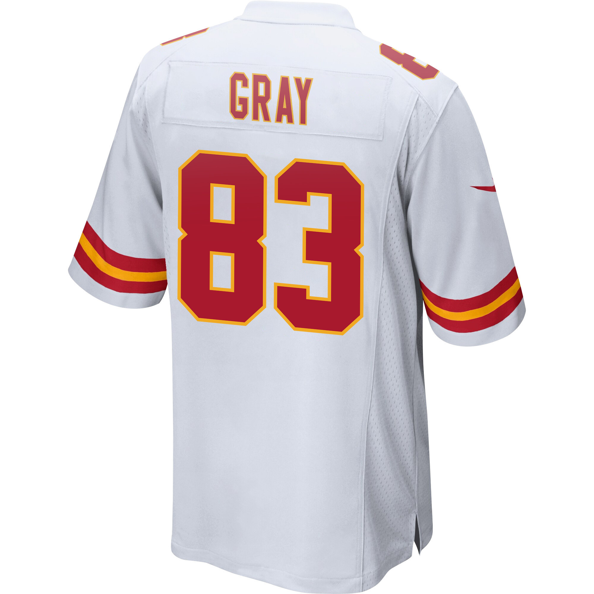 Noah Gray 83 Kansas City Chiefs Super Bowl LVII Champions Men Game Jersey - White