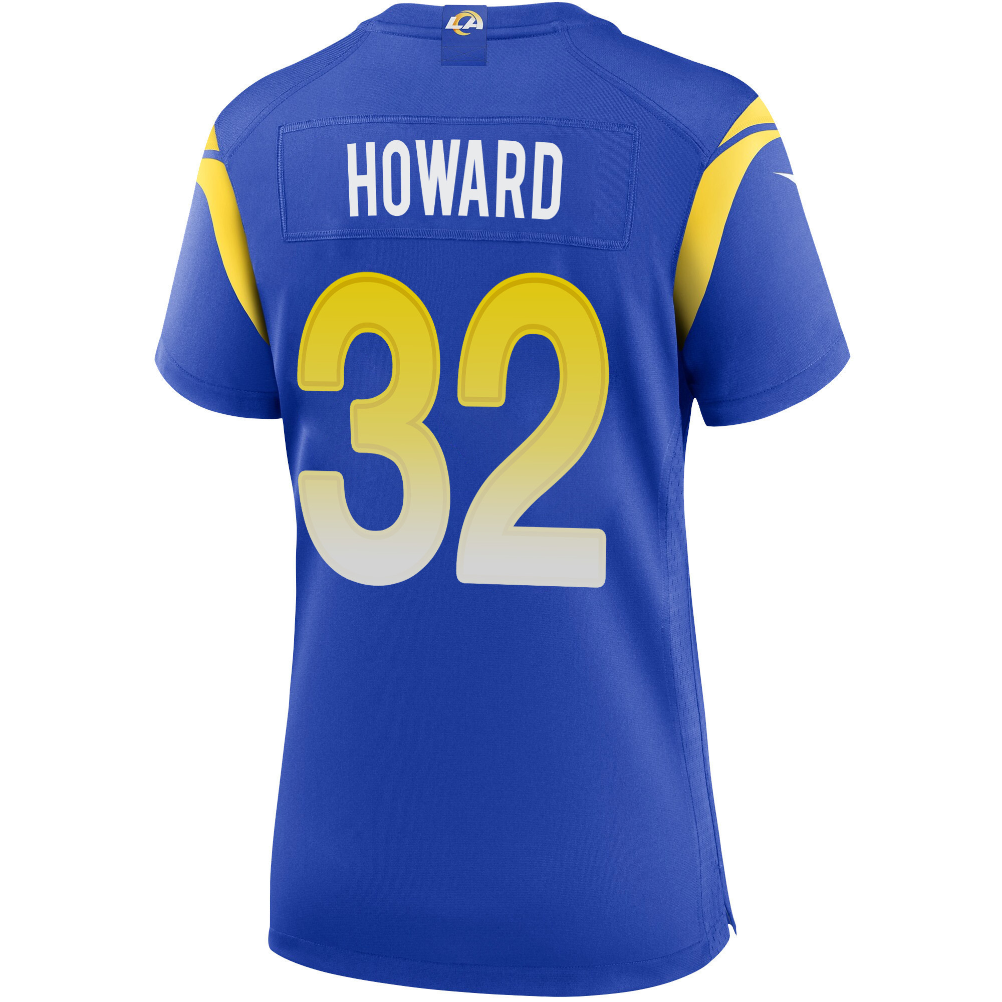 Super Bowl LVI Champions Los Angeles Rams Travin Howard 32 Royal Women's Jersey Jersey
