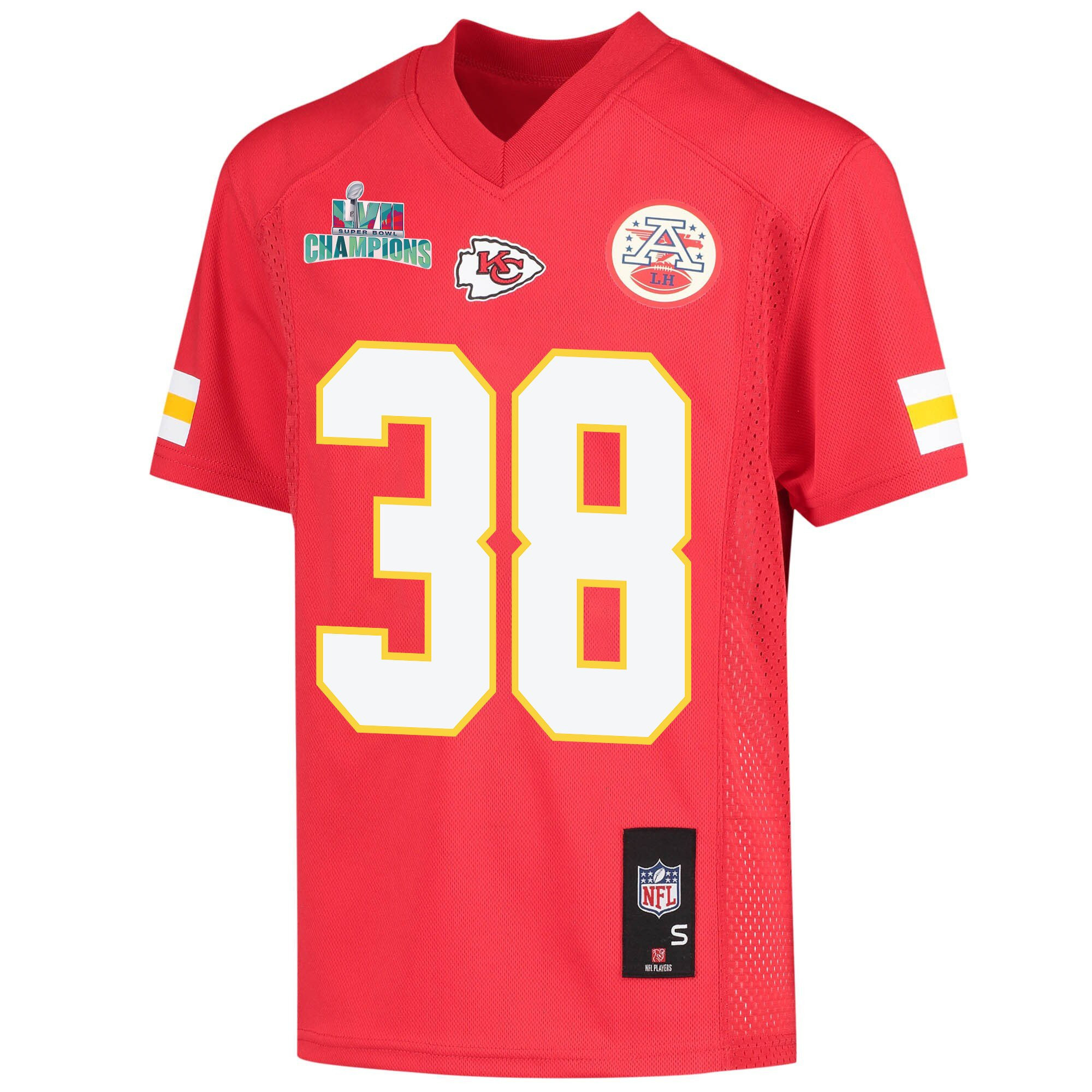 L'Jarius Sneed 38 Kansas City Chiefs Super Bowl LVII Champions Youth Game Jersey - Red