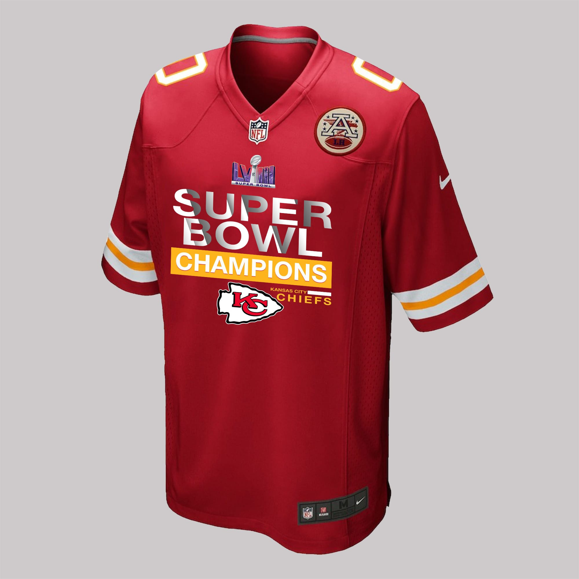 Kansas City Chiefs Super Bowl LVIII Game Style Jersey - Men, Red V1