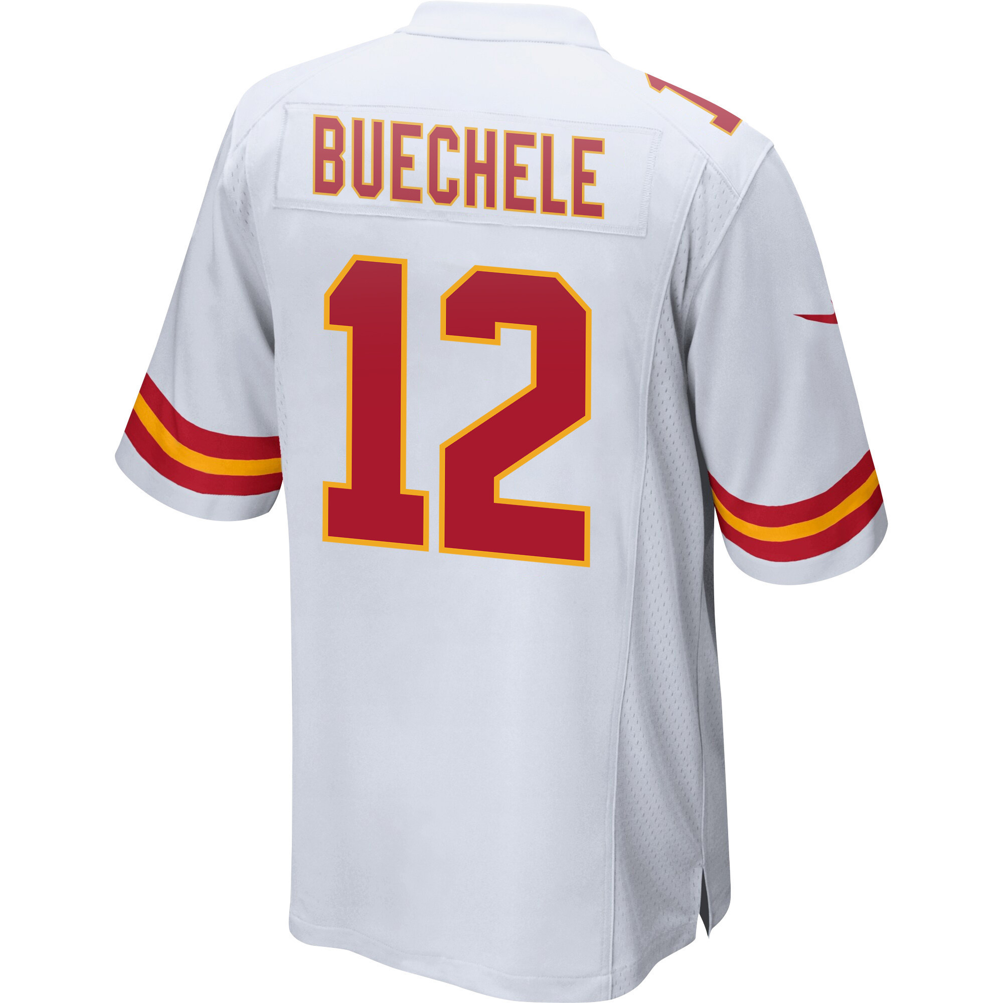 Shane Buechele 12 Kansas City Chiefs Super Bowl LVII Champions 3 Stars Men Game Jersey - White
