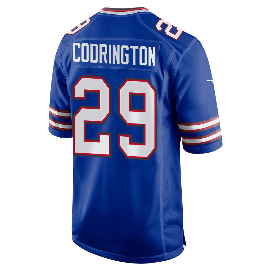 Brandon Codrington 29 Buffalo Bills Super Bowl LIX New Orleans Patch Game Men Jersey - Royal