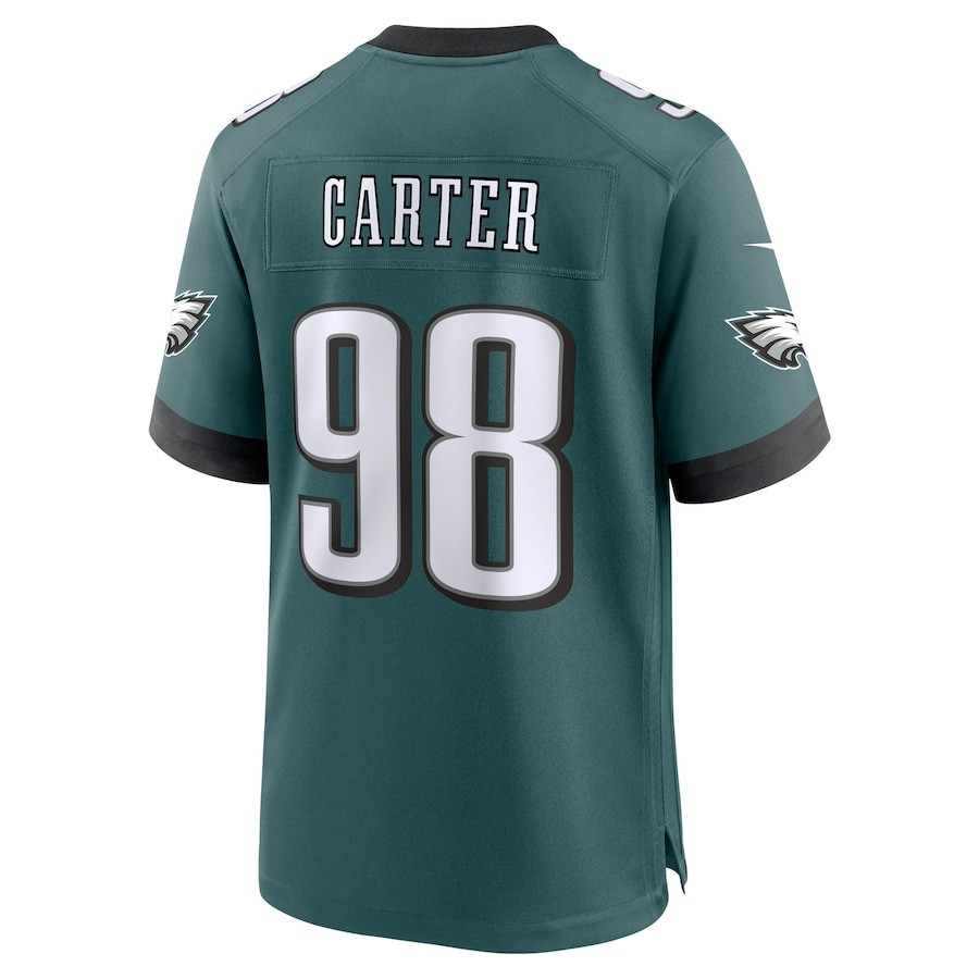 Jalen Carter #98 Philadelphia Eagles Super Bowl LIX Jersey - Men's - Midnight Green