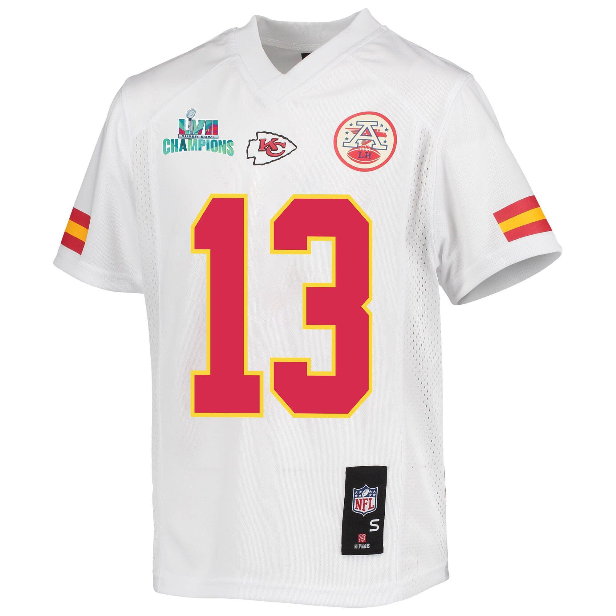 Nazeeh Johnson 13 Kansas City Chiefs Super Bowl LVII Champions Youth Game Jersey - White