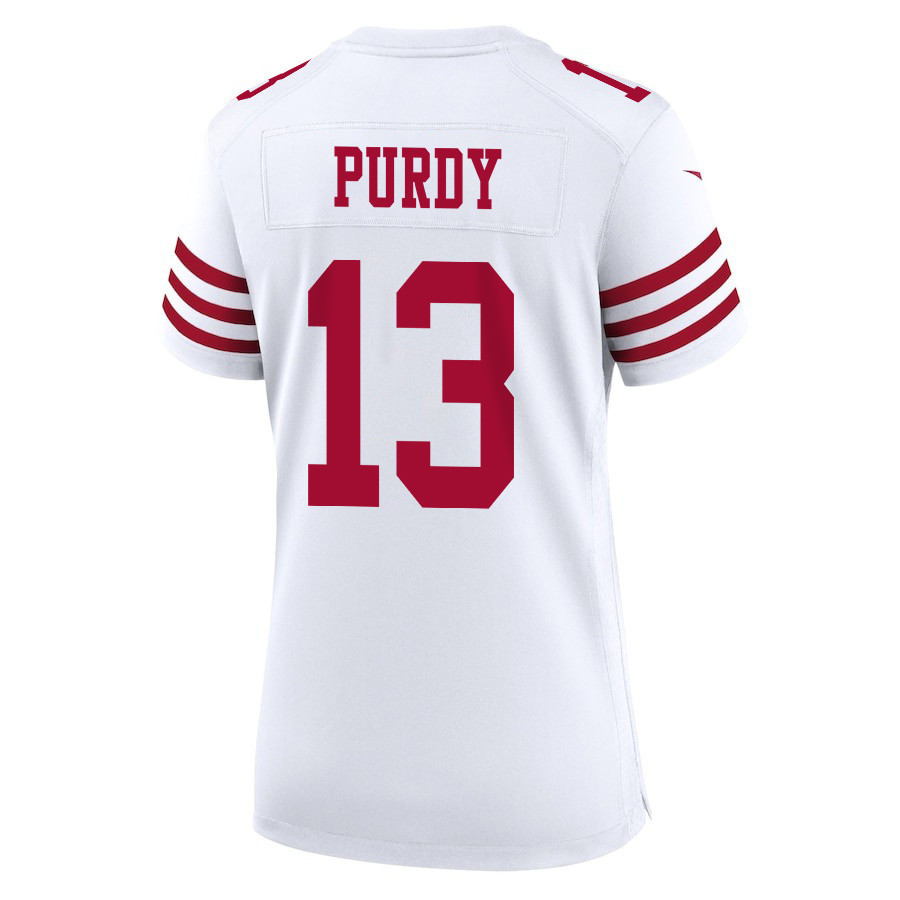 Brock Purdy 13 San Francisco 49ers Super Bowl LVIII Patch Game Women Jersey - White
