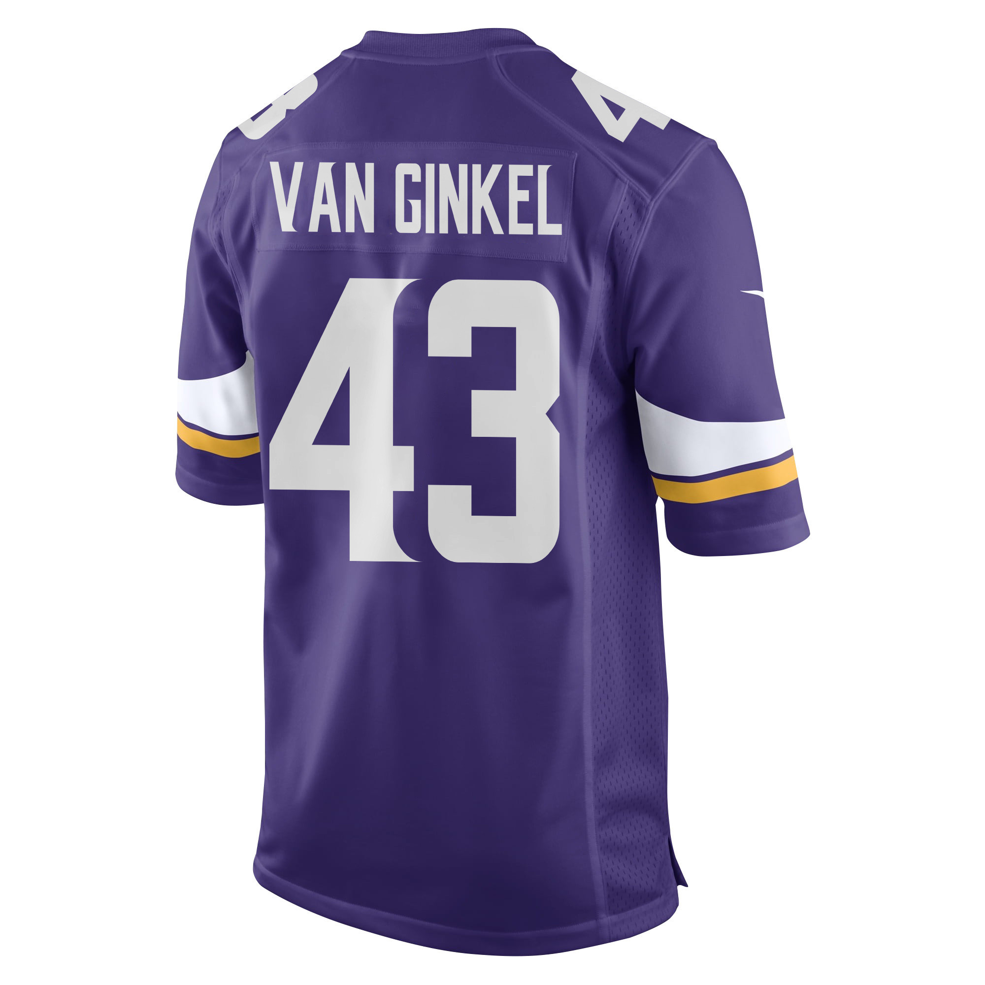 Andrew Van Ginkel 43 Minnesota Vikings Super Bowl LIX New Orleans Patch Game Men Jersey - Purple