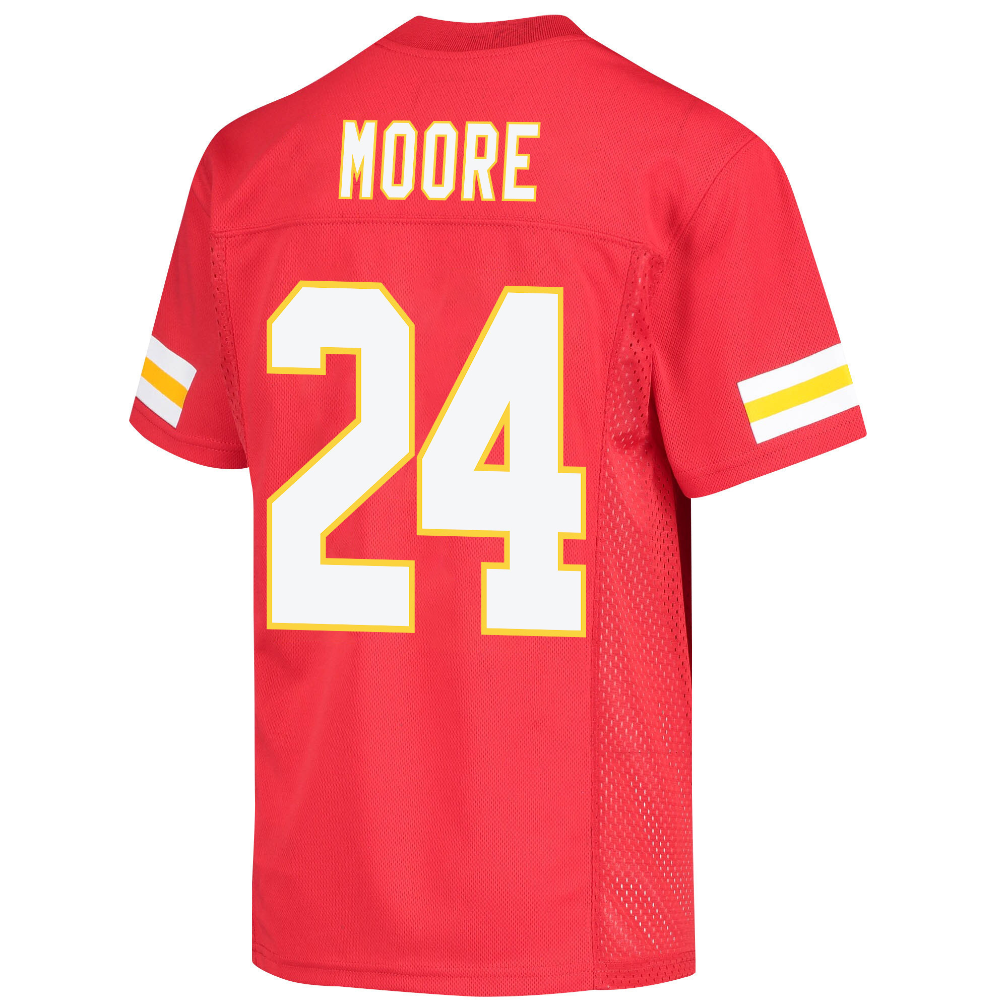 Skyy Moore 24 Kansas City Chiefs Super Bowl LVII Champions Youth Game Jersey - Red