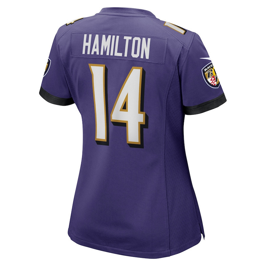 Kyle Hamilton #14 Baltimore Ravens Super Bowl LIX Women's Jersey - Purple