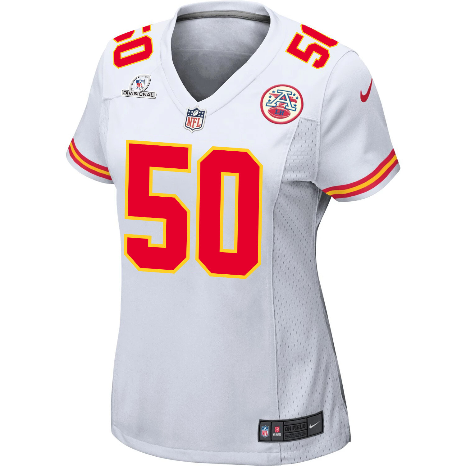 Willie Gay 50 Kansas City Chiefs Super Bowl LVIII Patch Game Women Jersey - White