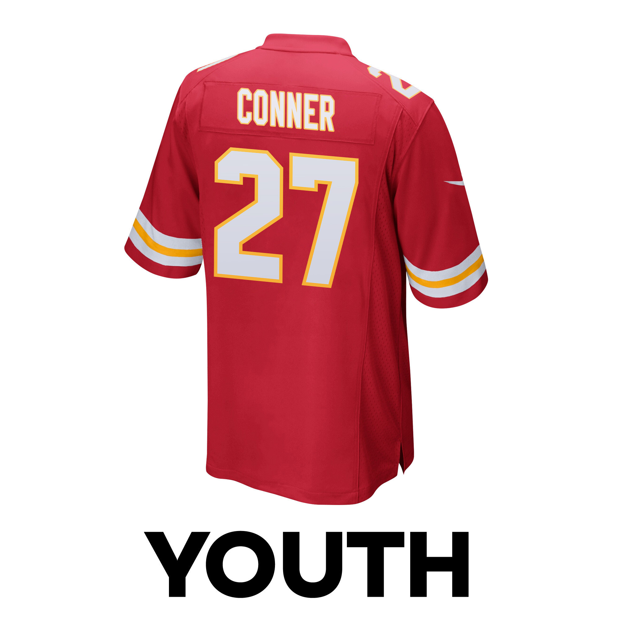 Chamarri Conner 27 Kansas City Chiefs Super Bowl LVIII Patch Game YOUTH Jersey - Red