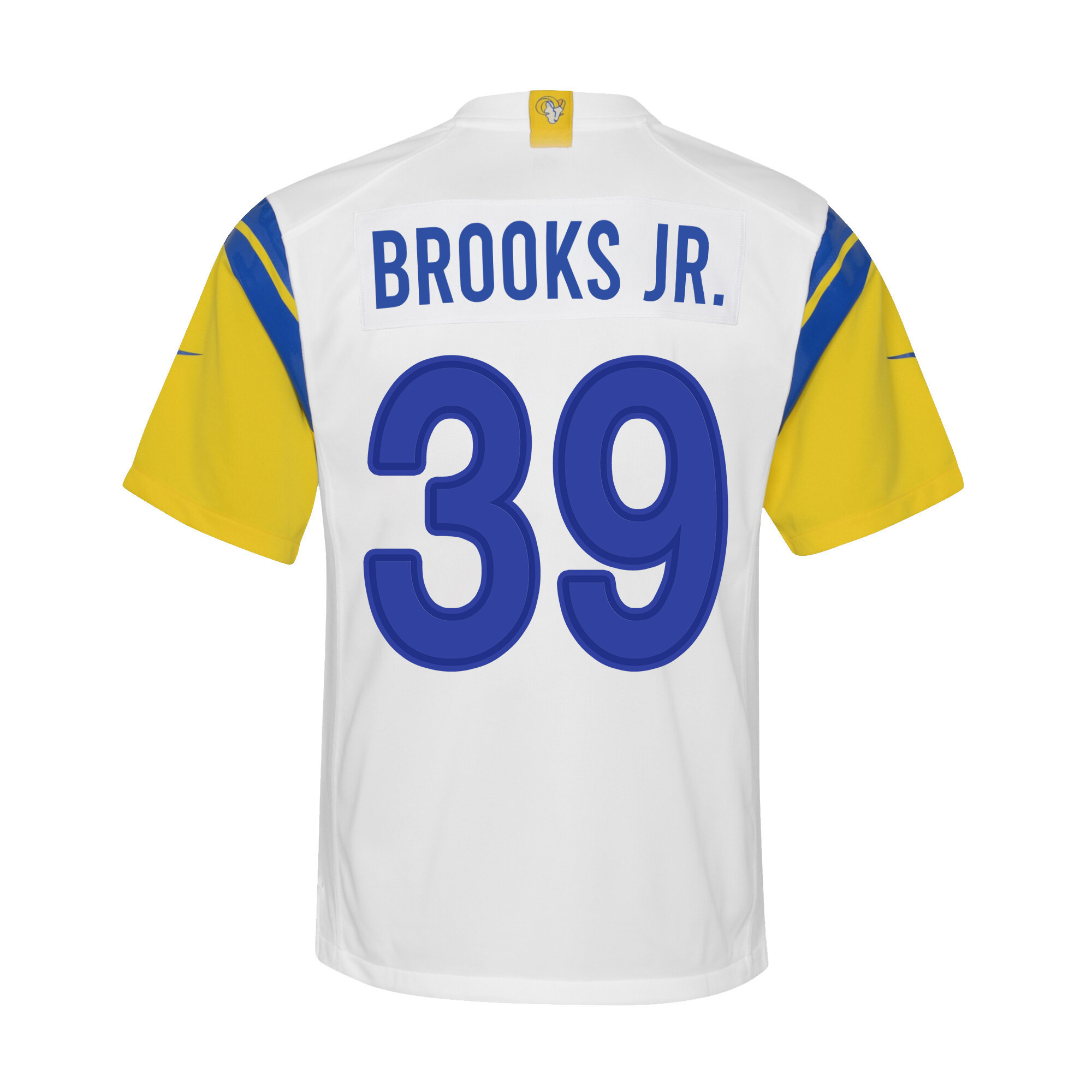 Super Bowl LVI Champions Los Angeles Rams Antoine Brooks Jr. 39 White Youth's Jersey Jersey