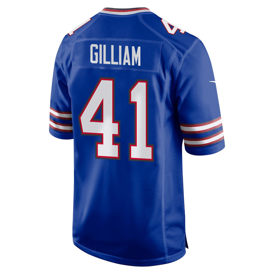 Reggie Gilliam 41 Buffalo Bills Super Bowl LIX New Orleans Patch Game Men Jersey - Royal