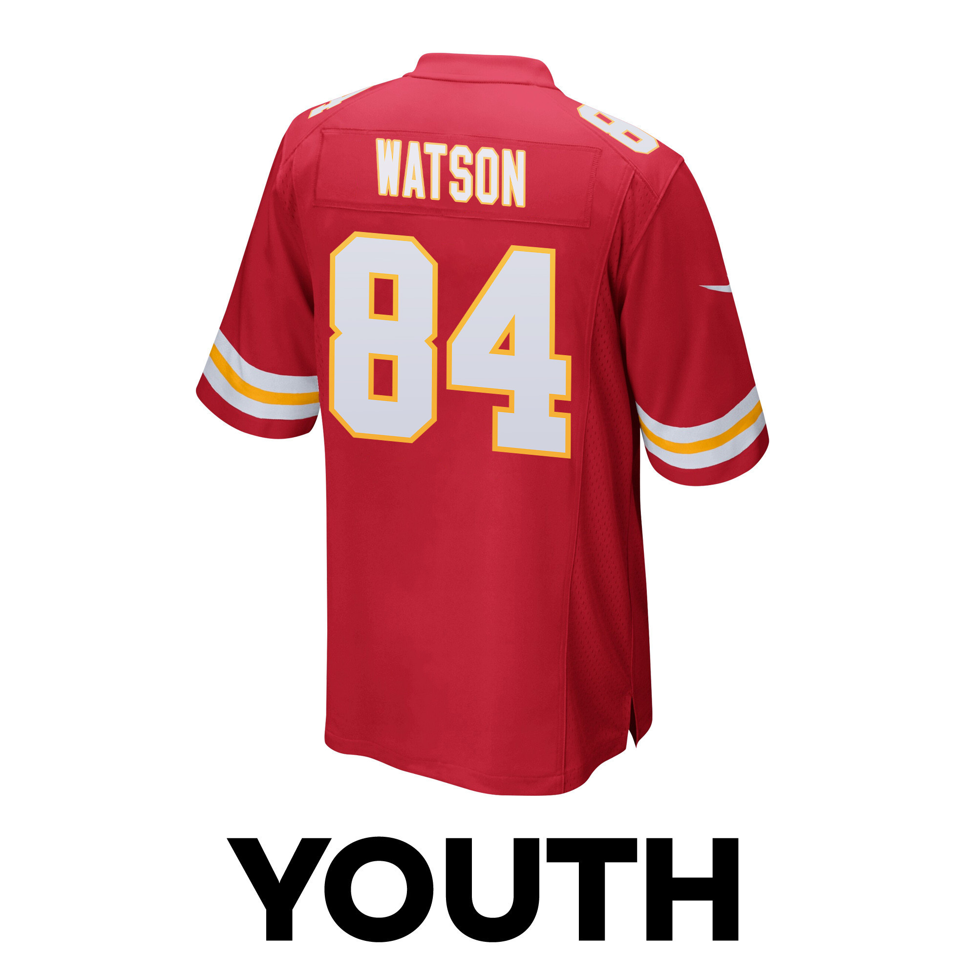 Justin Watson 84 Kansas City Chiefs Super Bowl LVIII Patch Game YOUTH Jersey - Red