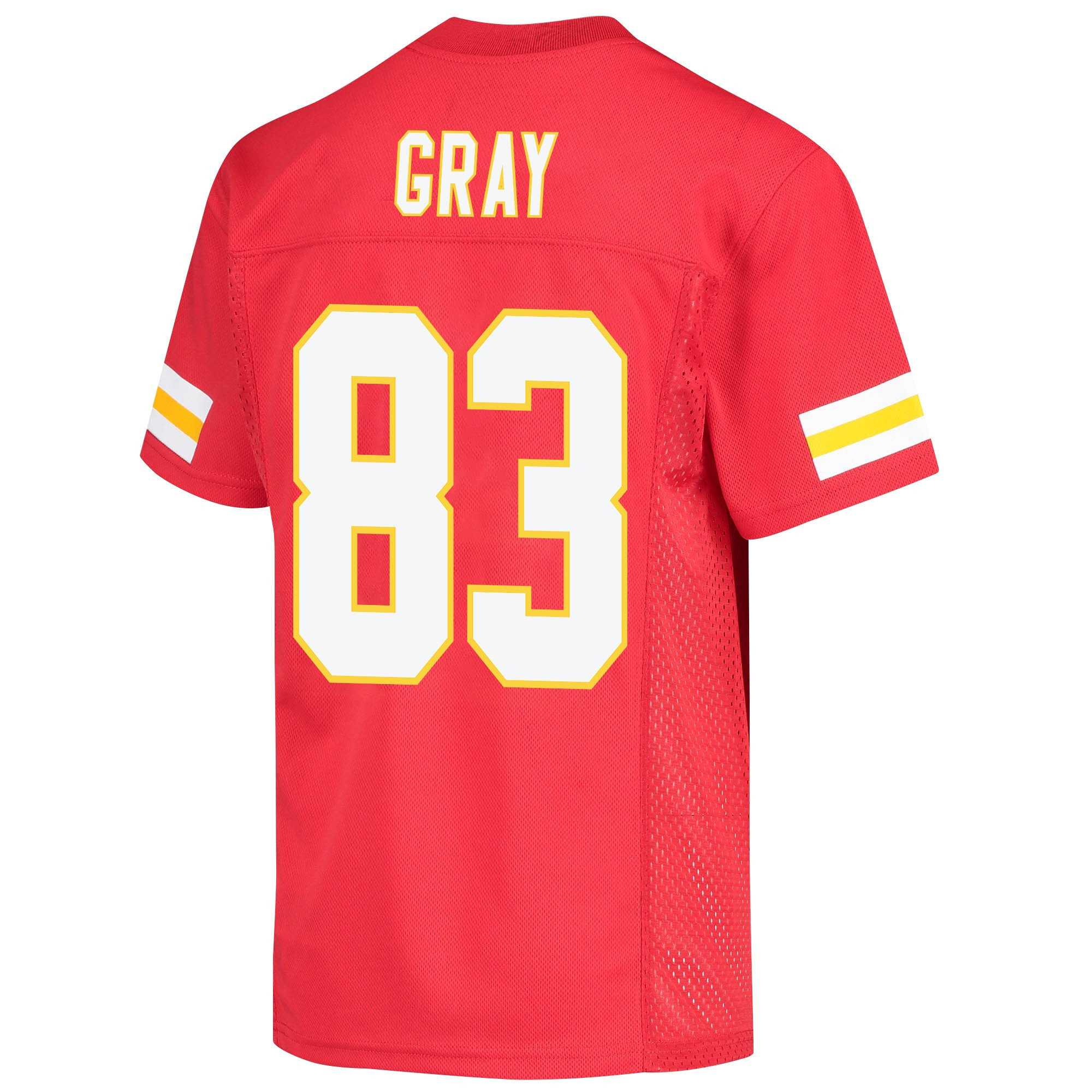 Noah Gray 83 Kansas City Chiefs Super Bowl LVII Champions Youth Game Jersey - Red