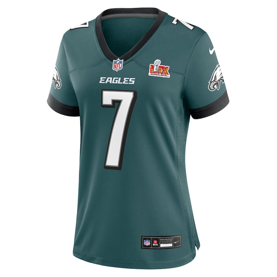 Kenny Pickett #7 Philadelphia Eagles Super Bowl LIX Women's Jersey - Midnight Green