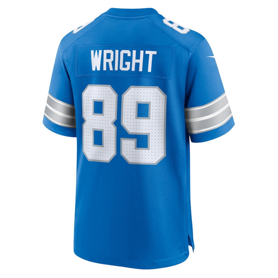 Brock Wright #89 Detroit Lions Super Bowl LIX Jersey - Men's - Blue
