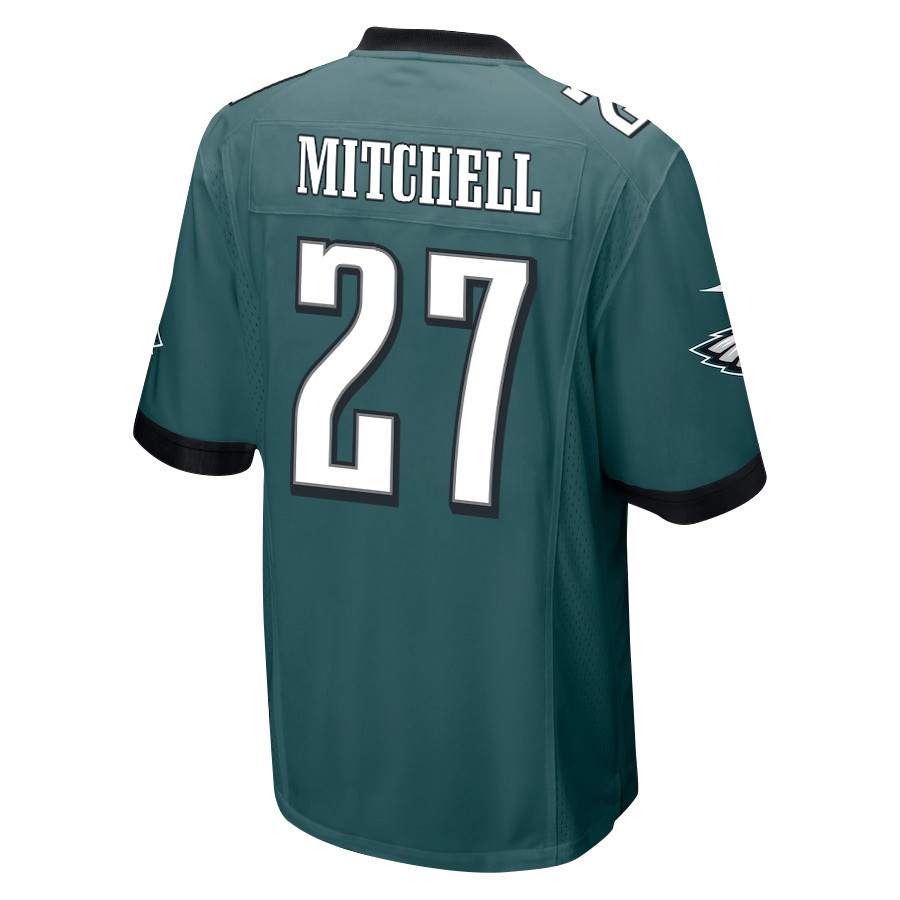 Quinyon Mitchell 27 Philadelphia Eagles Super Bowl LIX New Orleans Patch Game Men Jersey - Midnight Green