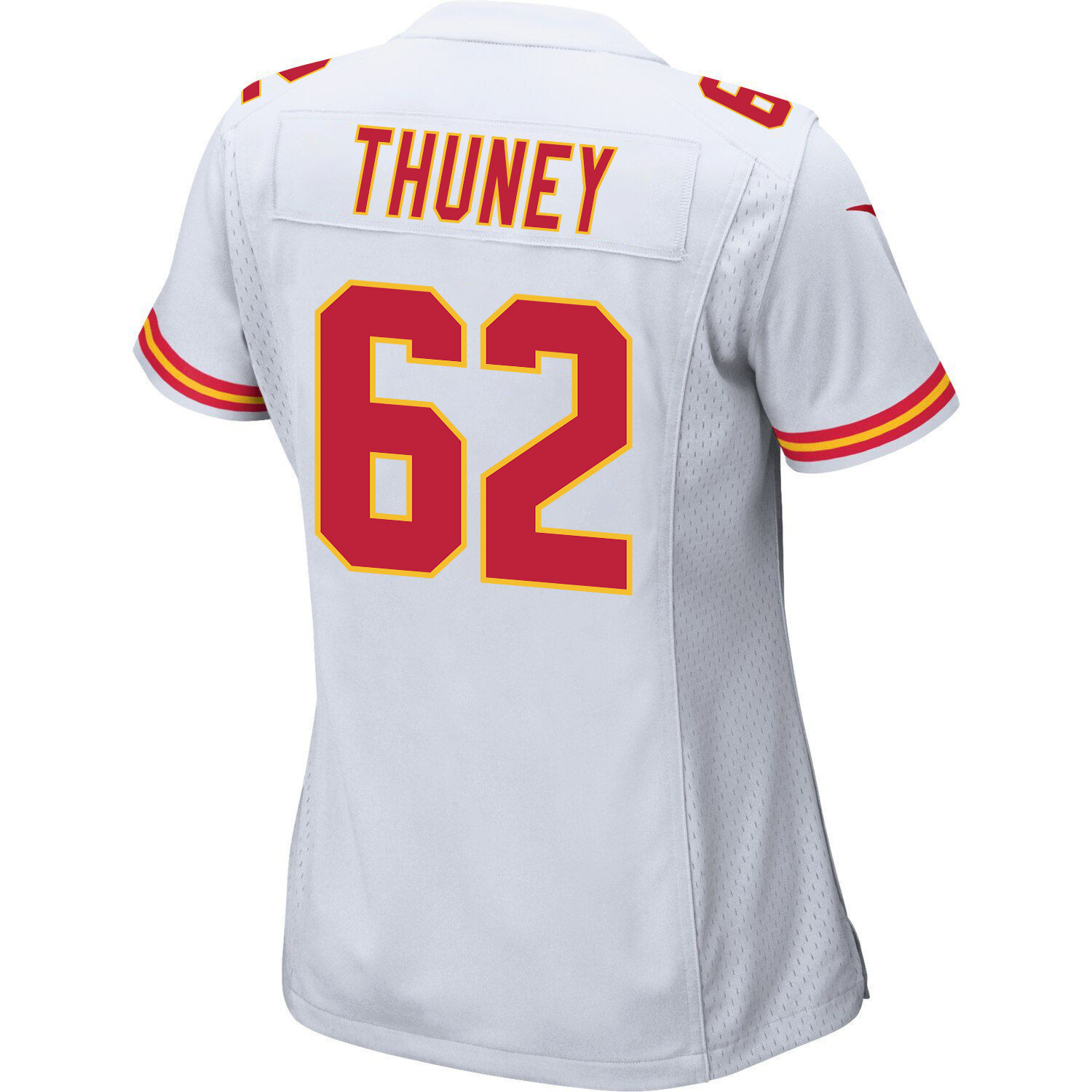Joe Thuney 62 Kansas City Chiefs Super Bowl LVII Champions 3 Stars Women Game Jersey - White