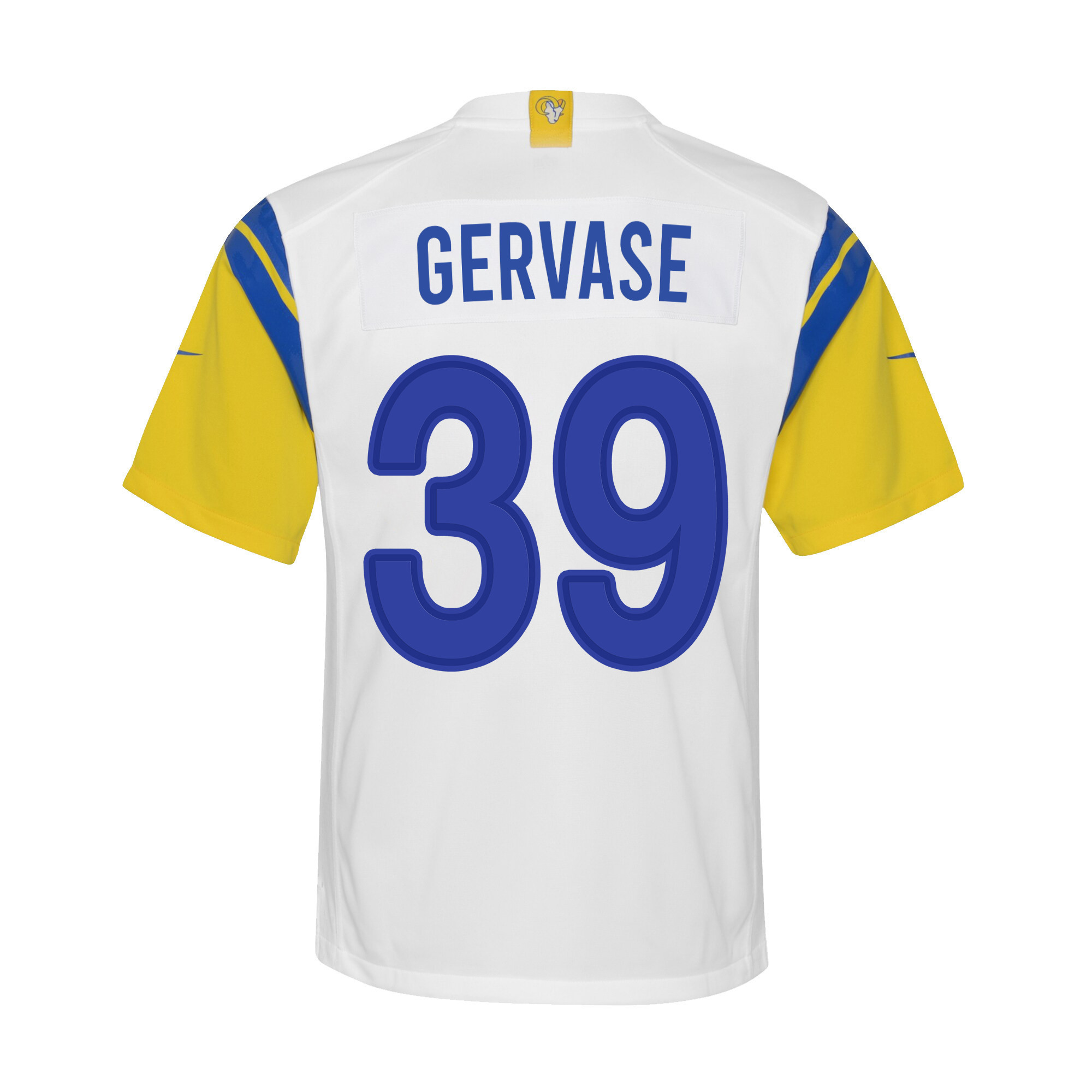 Super Bowl LVI Champions Los Angeles Rams Jake Gervase 39 White Youth's Jersey Jersey