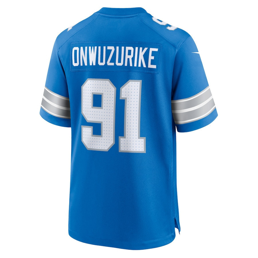Levi Onwuzurike #91 Detroit Lions Super Bowl LIX YOUTH Jersey - Blue