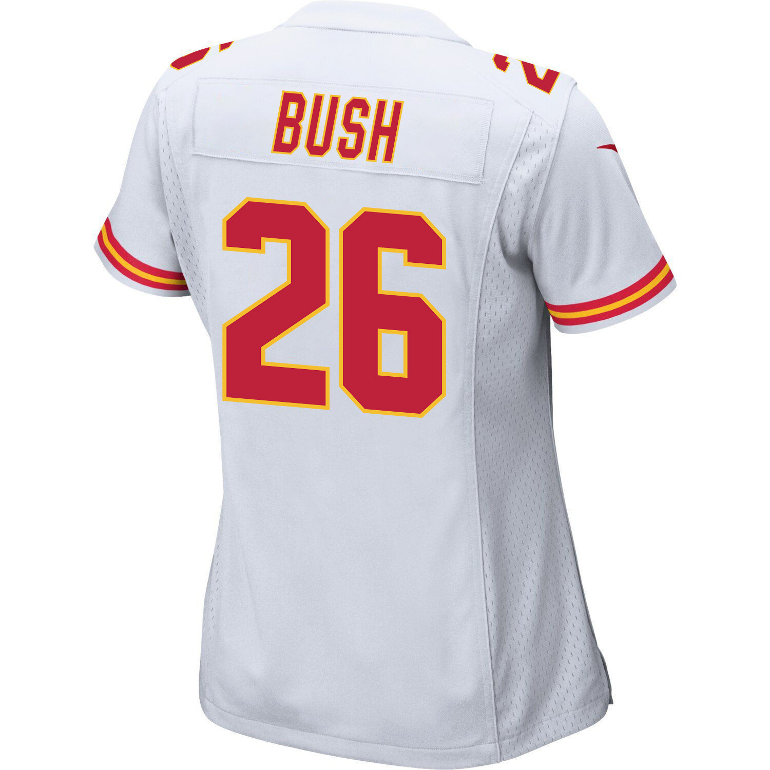 Deon Bush 26 Kansas City Chiefs Super Bowl LVII Champions 3 Stars Women Game Jersey - White
