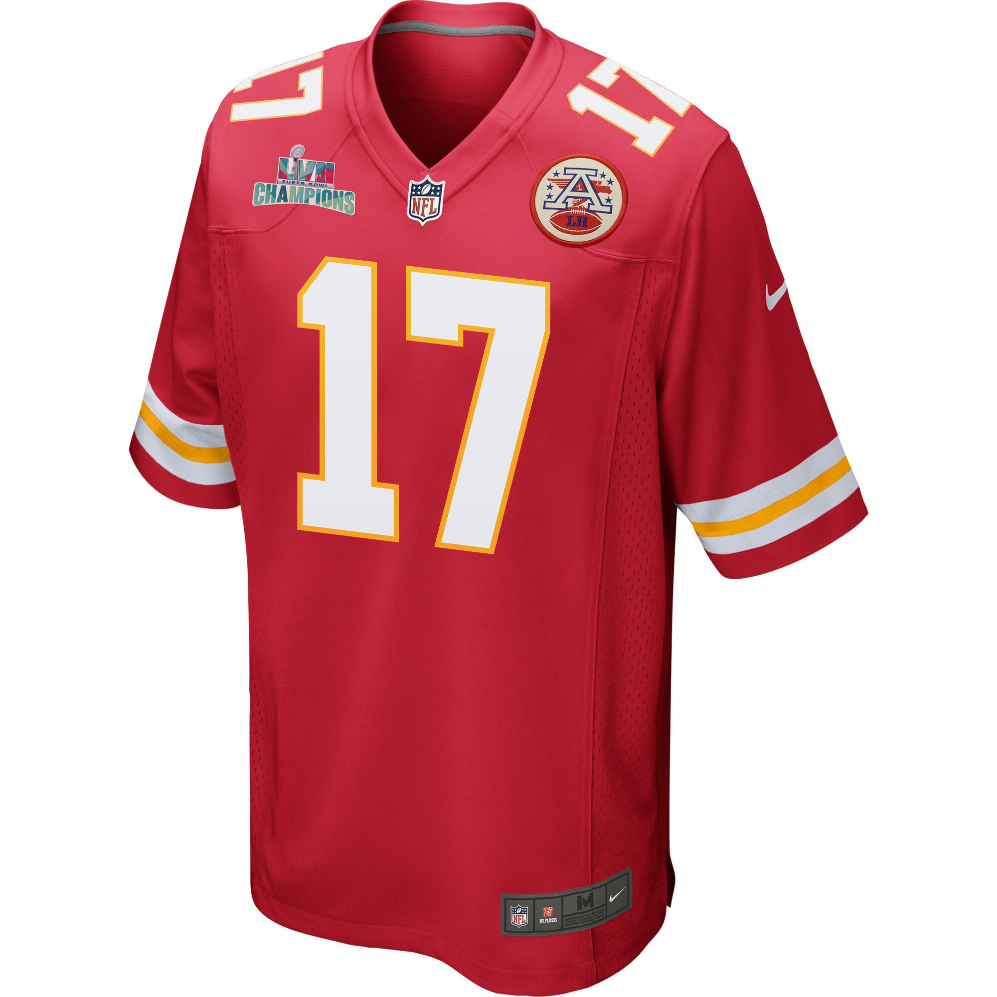 Mecole Hardman 17 Kansas City Chiefs Super Bowl LVII Champions Men Game Jersey - Red