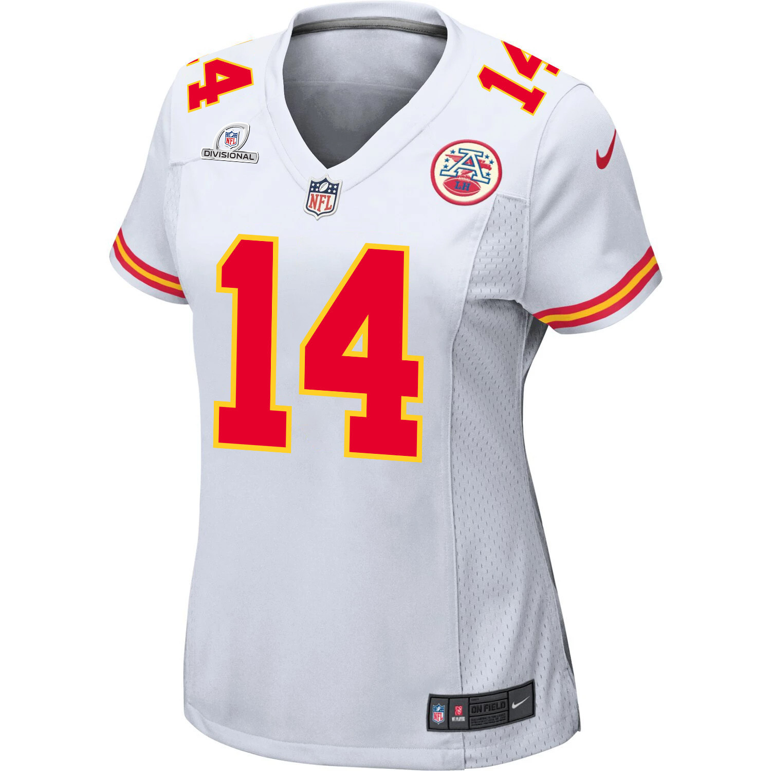 Cornell Powell 14 Kansas City Chiefs Super Bowl LVIII Patch Game Women Jersey - White