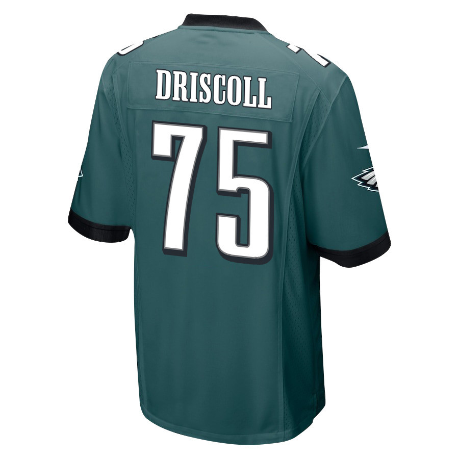 Jack Driscoll 75 Philadelphia Eagles Super Bowl LIX New Orleans Patch Game Men Jersey - Midnight Green