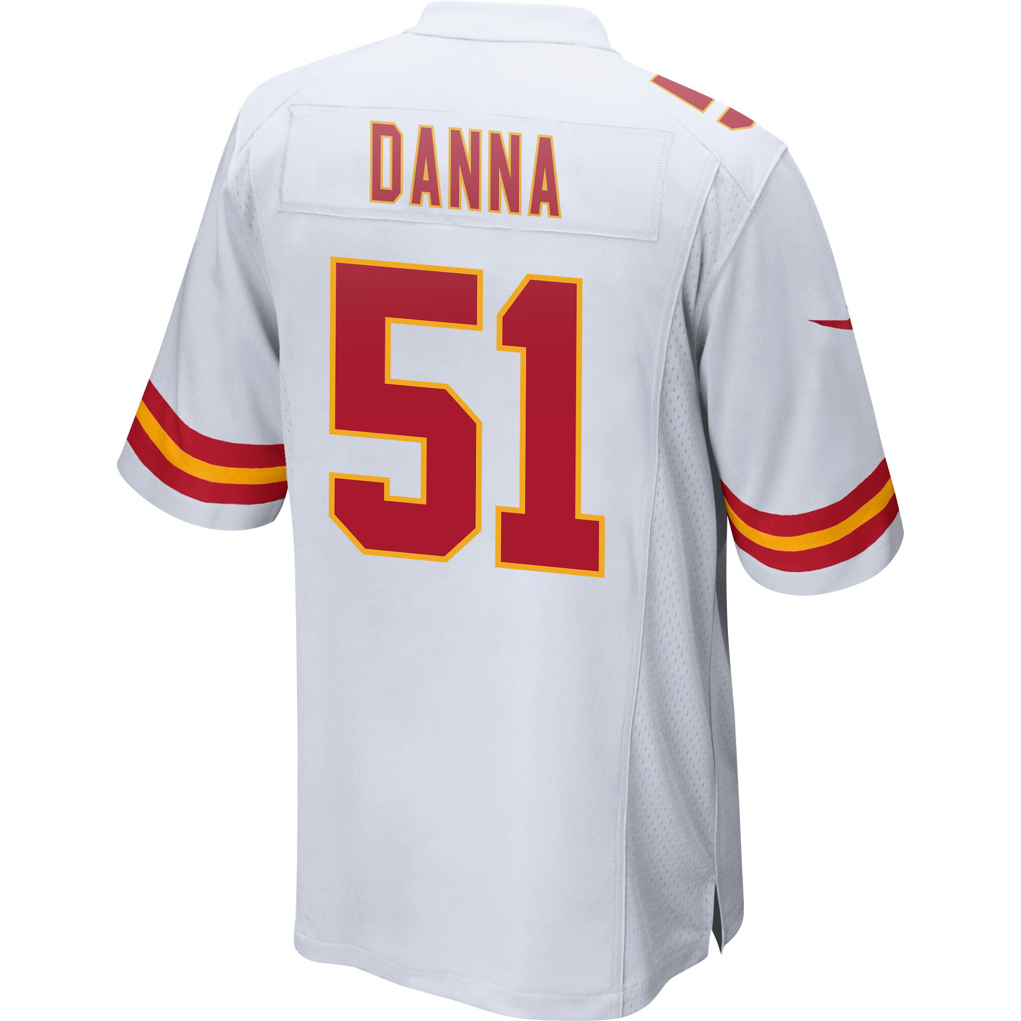 Mike Danna 51 Kansas City Chiefs Super Bowl LVII Champions Men Game Jersey - White