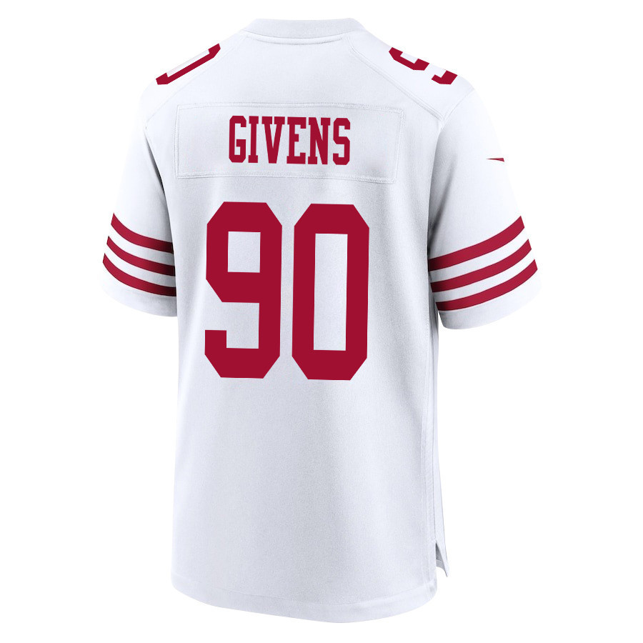 Kevin Givens 90 San Francisco 49ers Super Bowl LVIII Patch Game Men Jersey - White