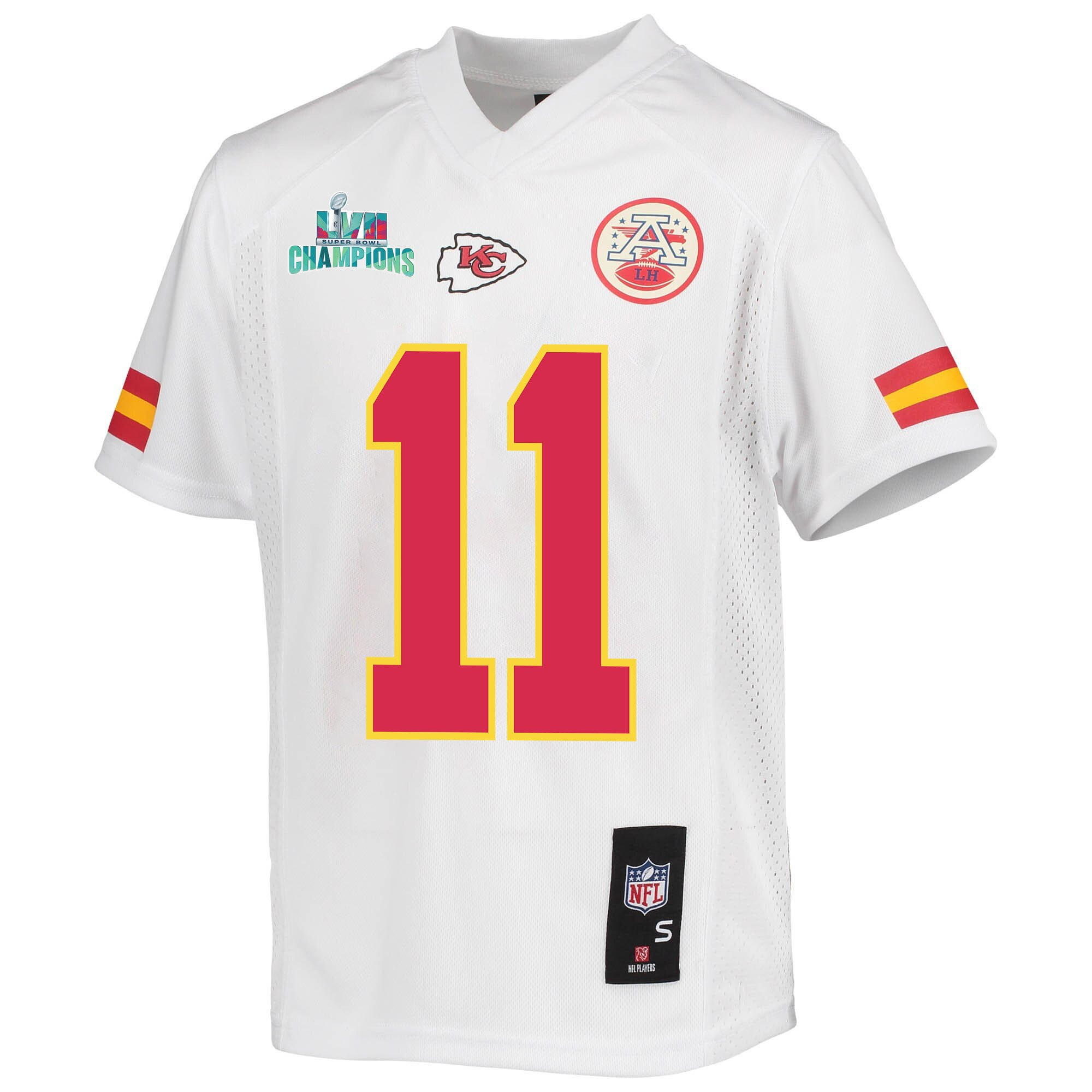 Marquez Valdes-Scantling 11 Kansas City Chiefs Super Bowl LVII Champions Youth Game Jersey - White