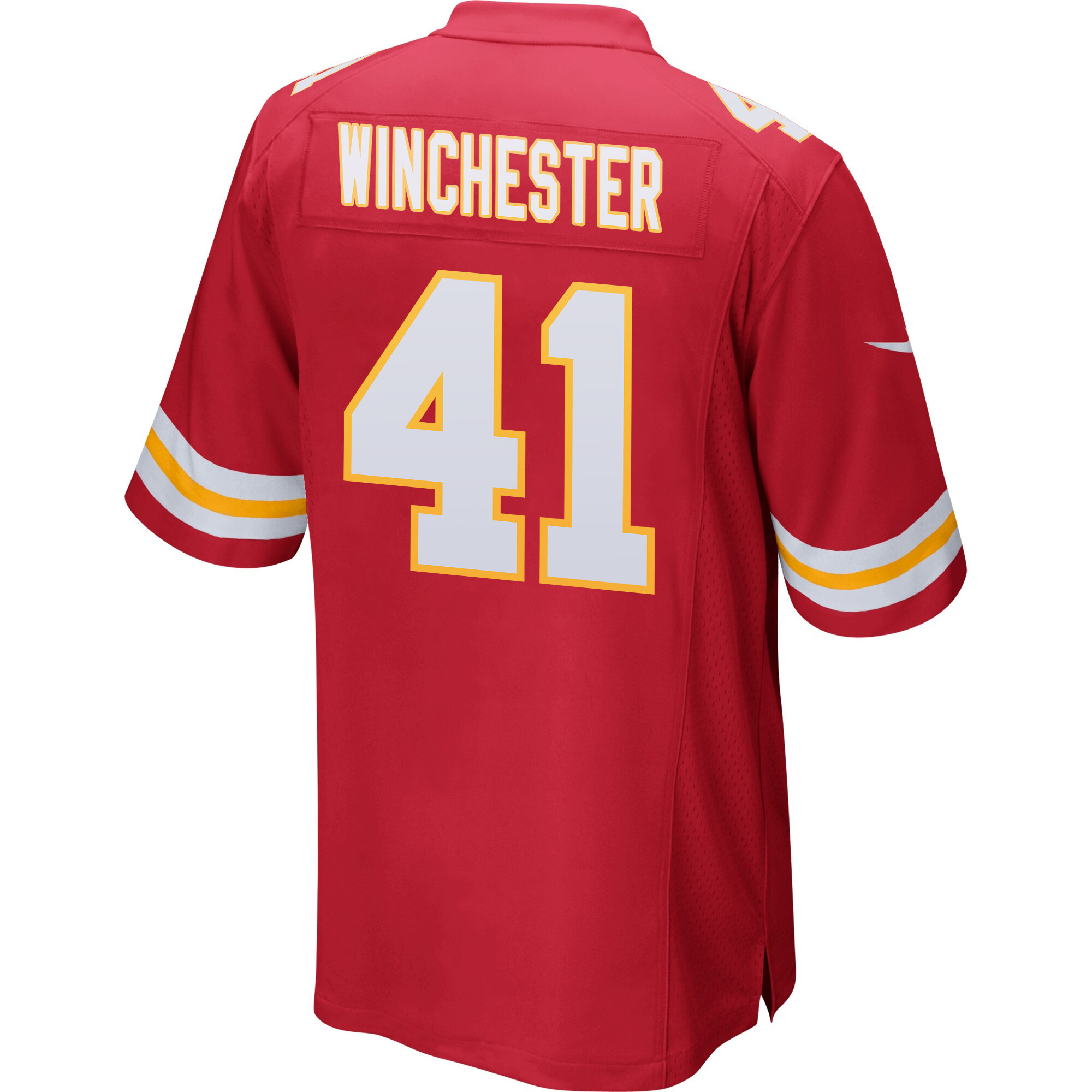 James Winchester 41 Kansas City Chiefs Super Bowl LVIII Patch Game Men Jersey - Red