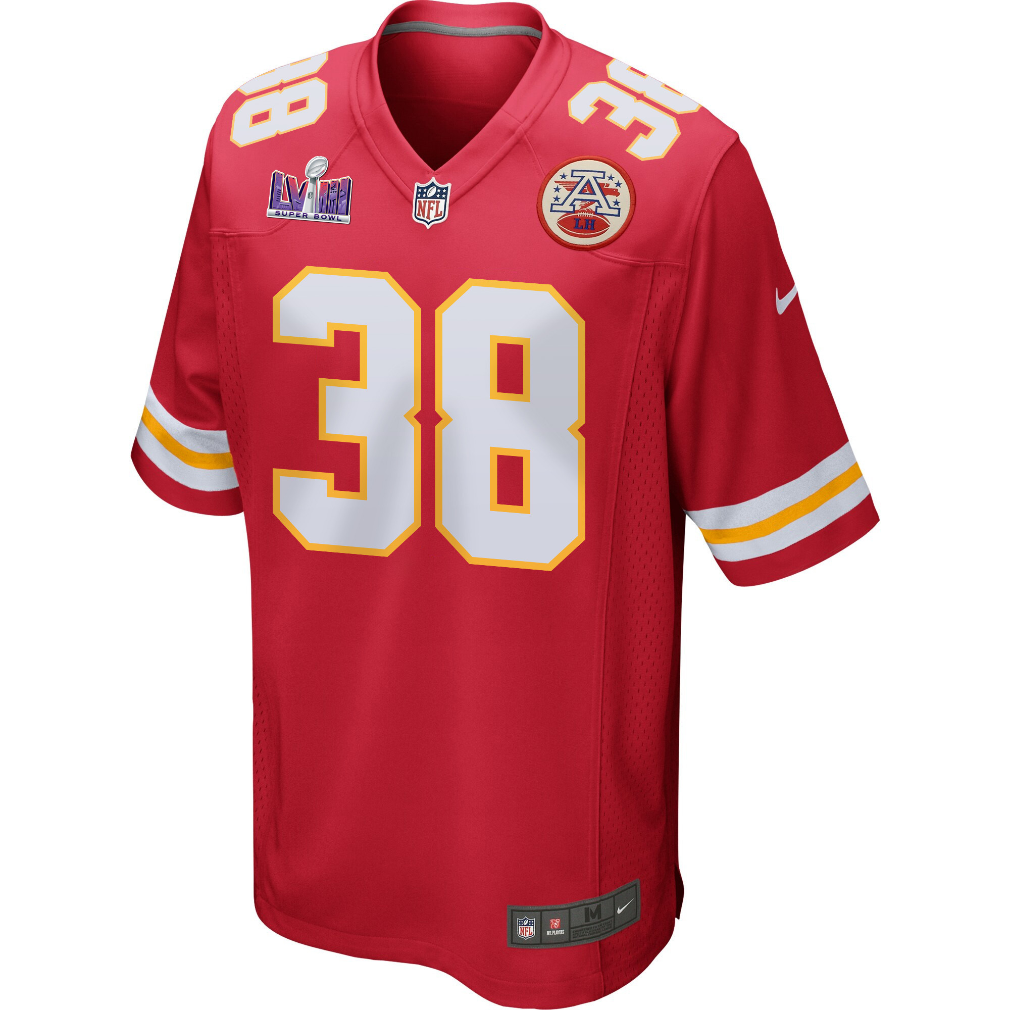 L'Jarius Sneed 38 Kansas City Chiefs Super Bowl LVIII Patch Game Men Jersey - Red