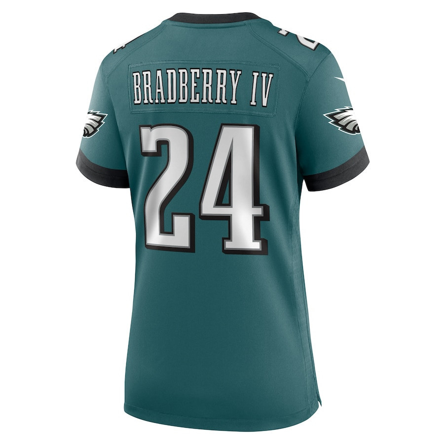 James Bradberry IV #24 Philadelphia Eagles Super Bowl LIX Women's Jersey - Midnight Green