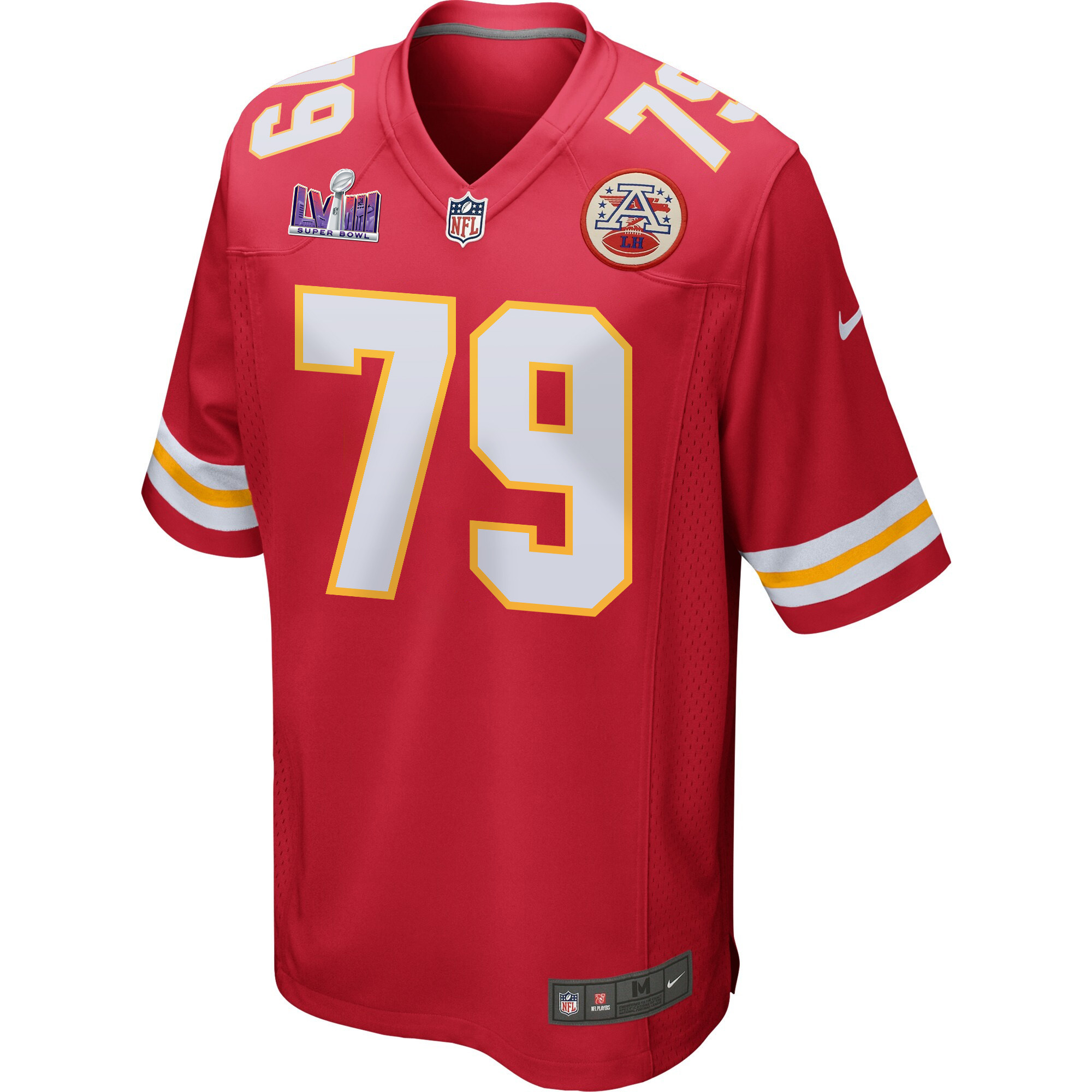 Donovan Smith 79 Kansas City Chiefs Super Bowl LVIII Patch Game Men Jersey - Red