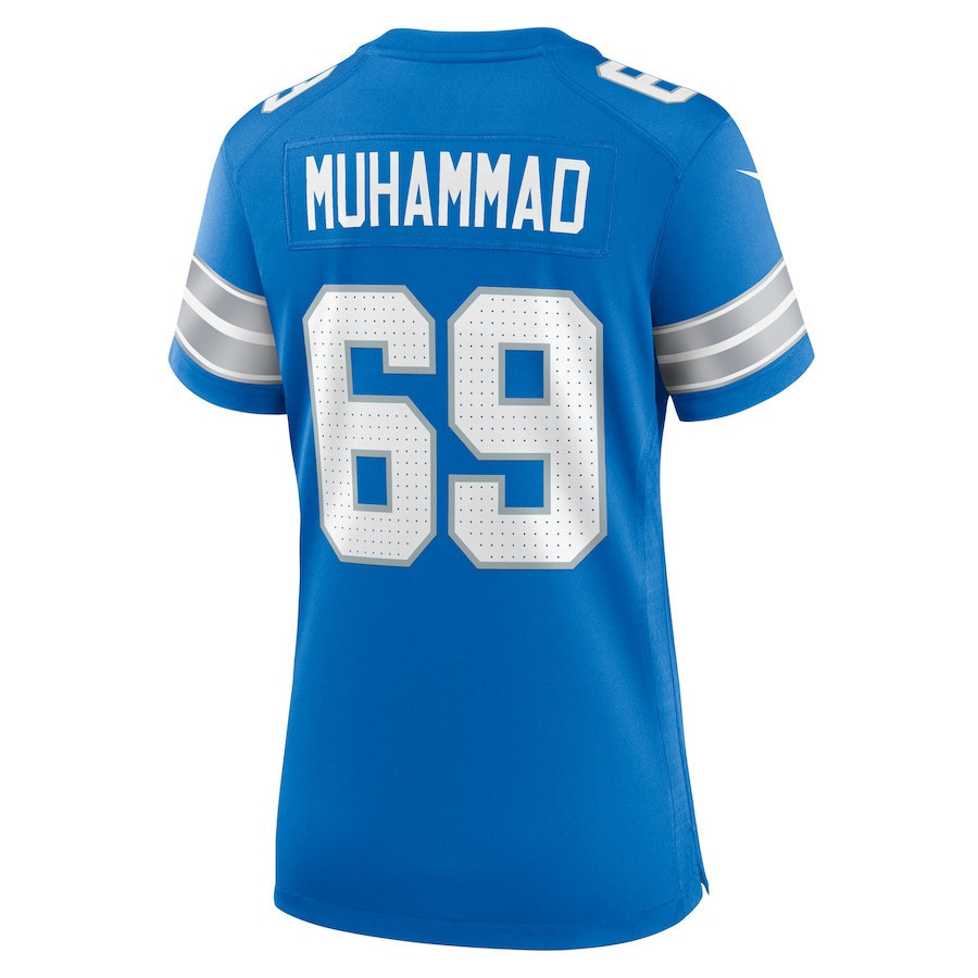 Al-Quadin Muhammad #69 Detroit Lions Super Bowl LIX Women's Jersey - Blue