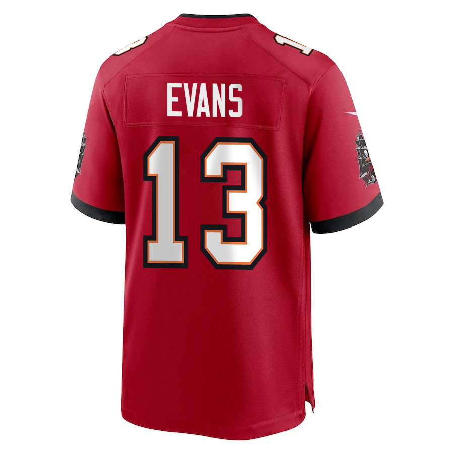 Mike Evans 13 Tampa Bay Buccaneers Super Bowl LIX New Orleans Patch Game Men Jersey - Red
