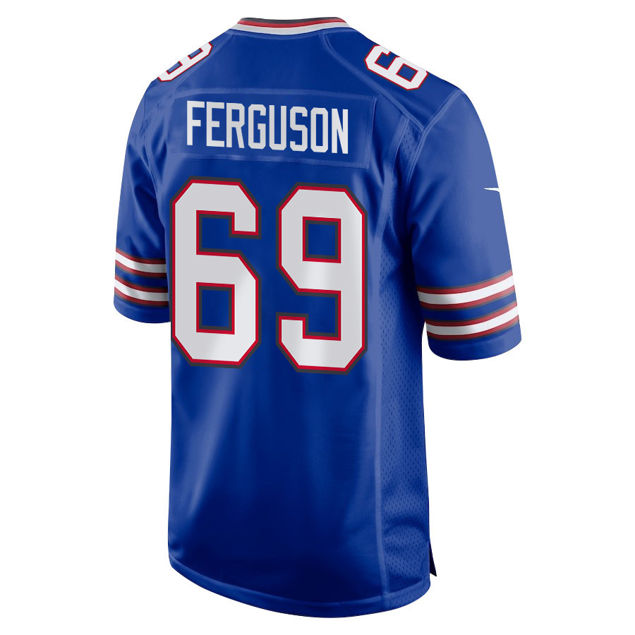 Reid Ferguson 69 Buffalo Bills Super Bowl LIX New Orleans Patch Game Men Jersey - Royal