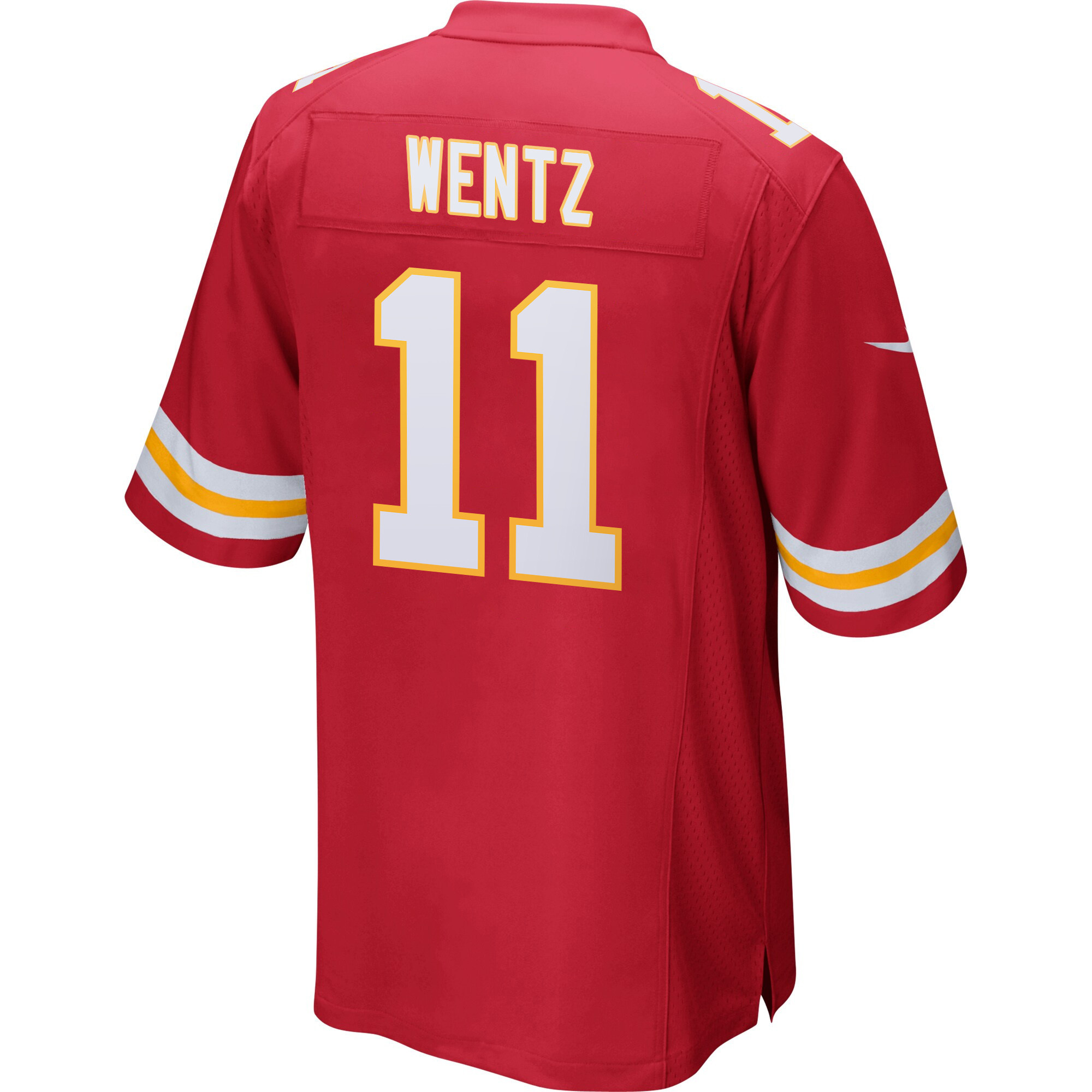Carson Wentz 11 Kansas City Chiefs Super Bowl LIX New Orleans Patch Game Men Jersey - Red