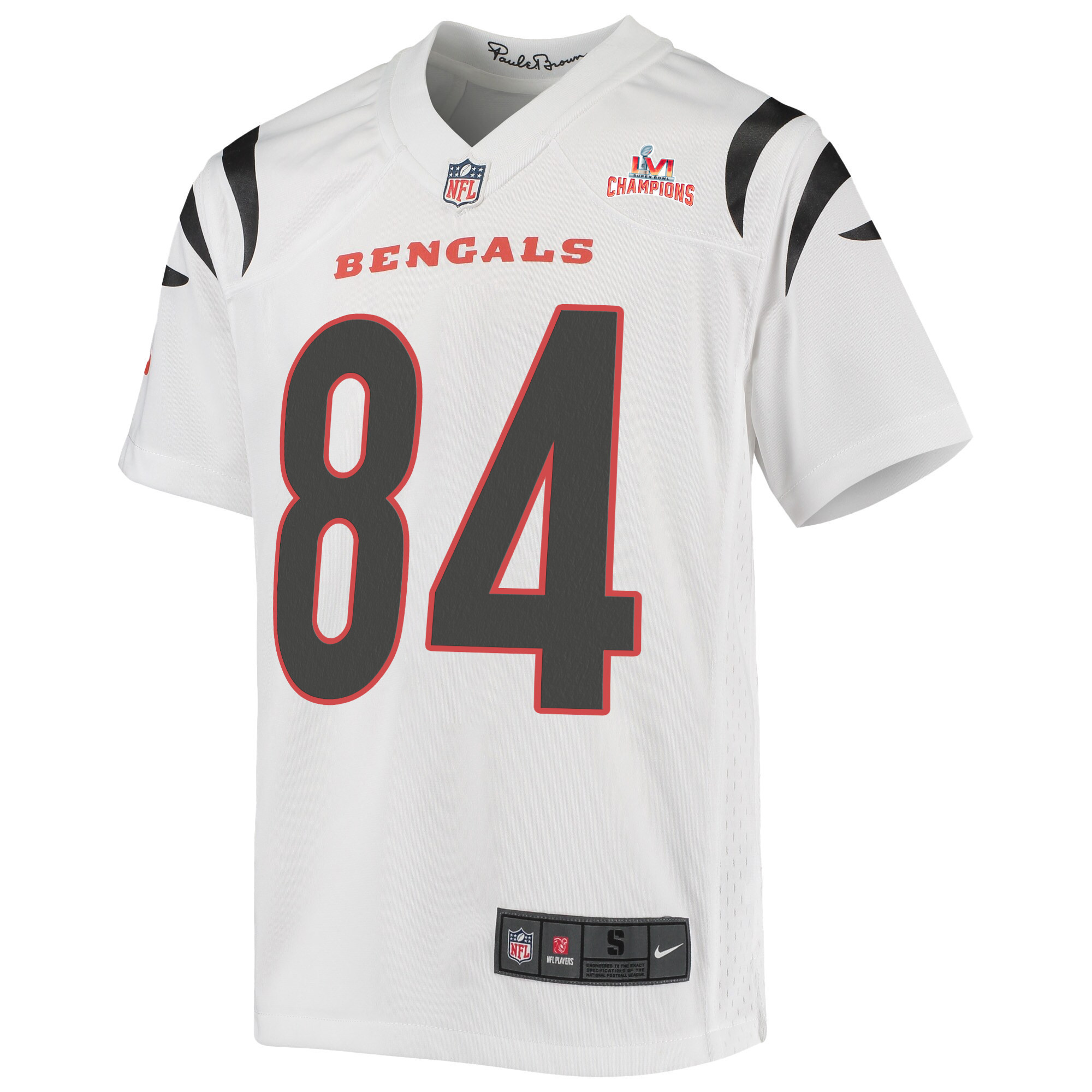 Super Bowl LVI Champions Cincinnati Bengals Mitchell Wilcox 84 White Youth's Jersey Jersey