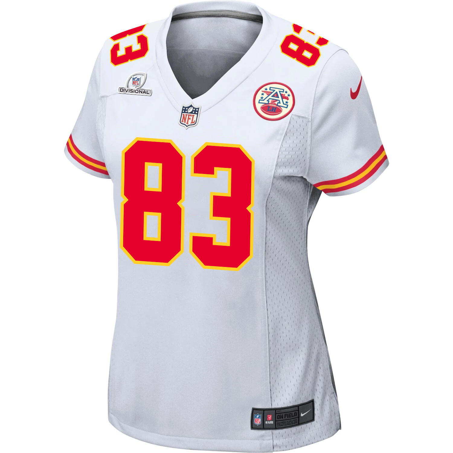 Noah Gray 83 Kansas City Chiefs Super Bowl LVIII Patch Game Women Jersey - White