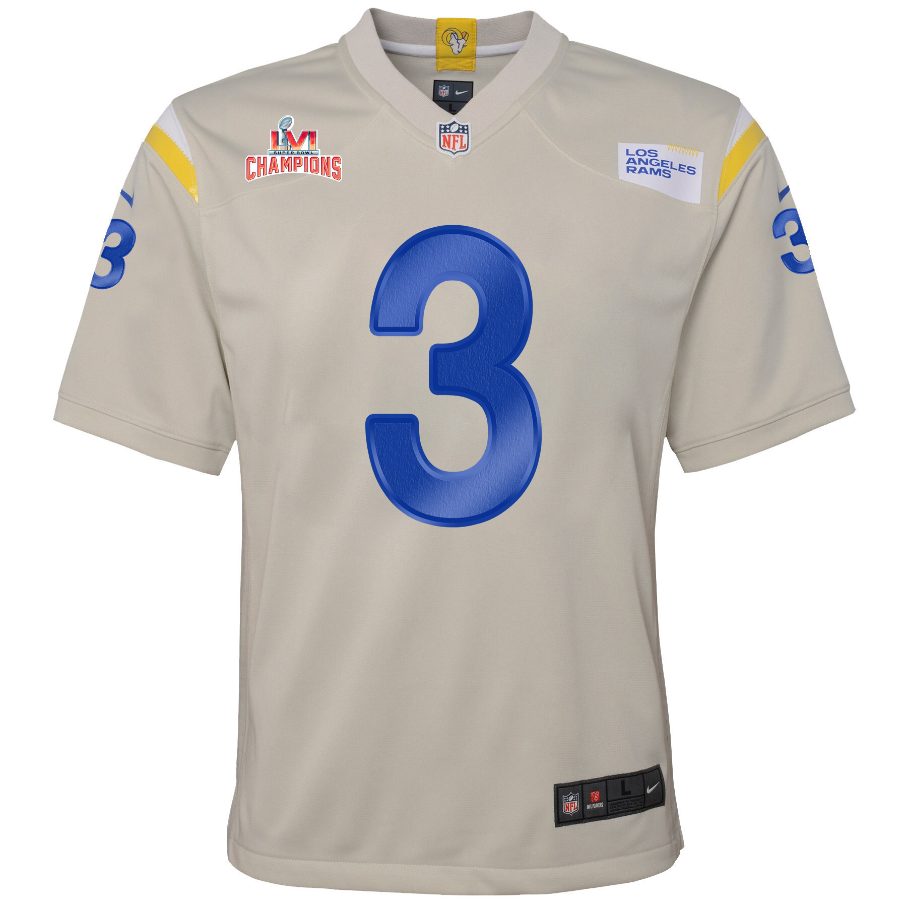 Super Bowl LVI Champions Los Angeles Rams Odell Beckham Jr. 3 Bone Youth's Jersey Jersey