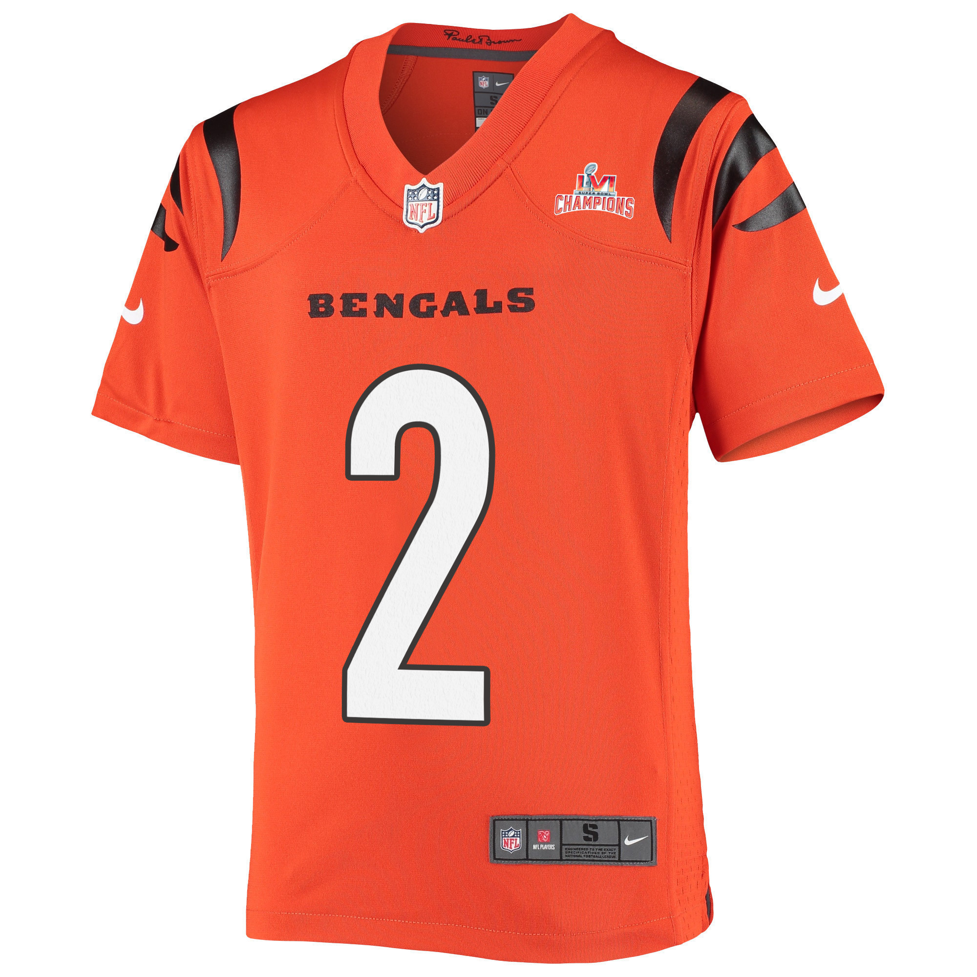Super Bowl LVI Champions Cincinnati Bengals Evan McPherson 2 Orange Youth's Jersey Jersey