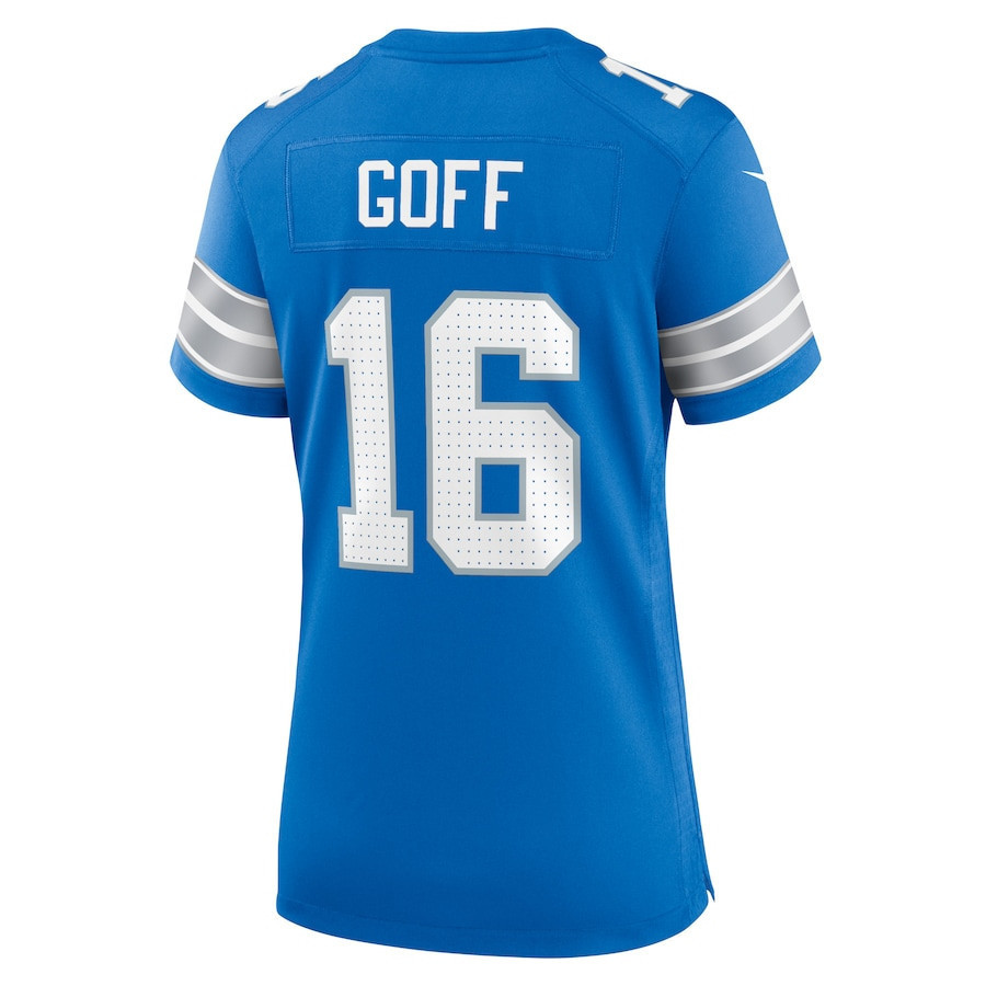 Jared Goff #16 Detroit Lions Super Bowl LIX Women's Jersey - Blue