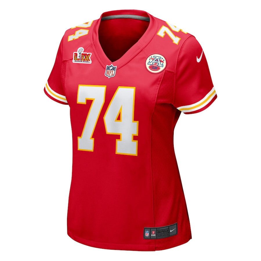 Jawaan Taylor #74 Kansas City Chiefs Super Bowl LIX Women's Jersey - Red