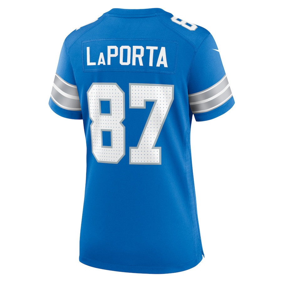 Sam LaPorta #87 Detroit Lions Super Bowl LIX Women's Jersey - Blue