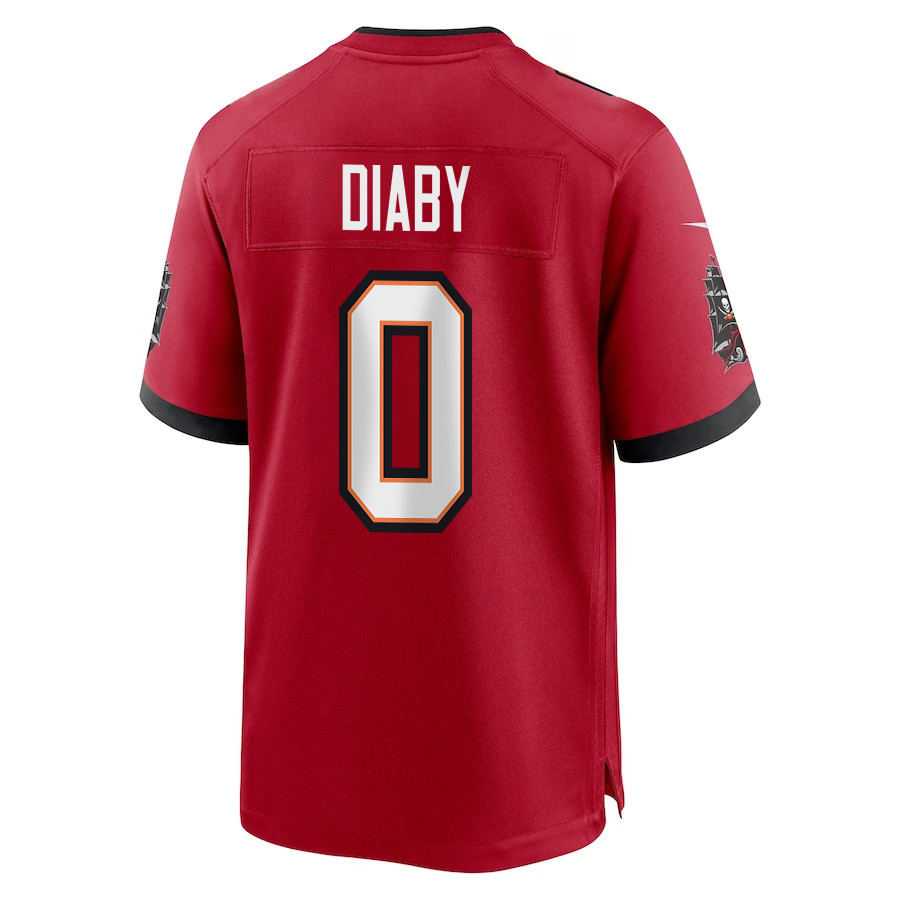 Yaya Diaby 0 Tampa Bay Buccaneers Super Bowl LIX New Orleans Patch Game Men Jersey - Red