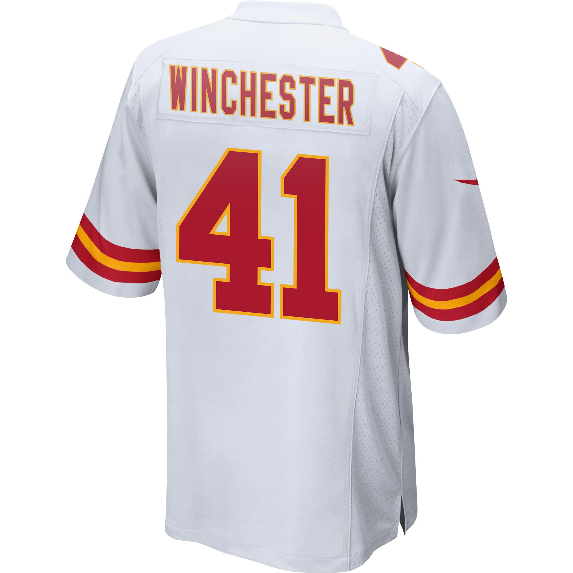 James Winchester 41 Kansas City Chiefs Super Bowl LVII Champions Men Game Jersey - White